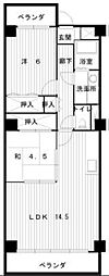 クレール松の内 2LDKの間取図画像