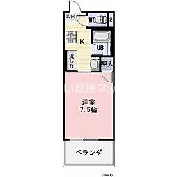 シオン・フクシア 1Kの間取図画像