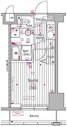 ガーラ・ステーション横濱関内 1Kの間取図画像