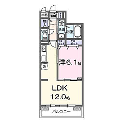 レゴリス ネオ 1LDKの間取図画像