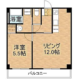 レジデンス蛍茶屋 1LDKの間取図画像