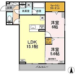 (仮称)沼津市共栄町分譲賃貸PJ 2LDKの間取図画像