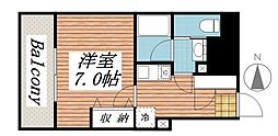 メゾン・ド・ヴィレ市ヶ谷 1Kの間取図画像