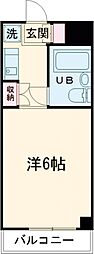 ノアーズアーク 1Kの間取図画像