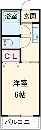 パルシオン 1Kの間取図画像