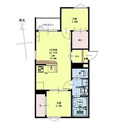 REGALEST青葉堤町 2LDKの間取図画像