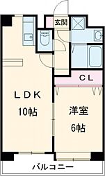 ParcVert公立大 1LDKの間取図画像