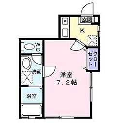 フレシエンテ 1Kの間取図画像