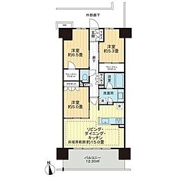 レーベン宇都宮元今泉GRANXE 3LDKの間取図画像