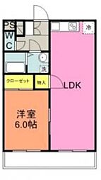 セントラルマンション 1LDKの間取図画像