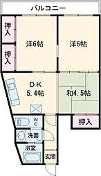 寿ハイツ 3DKの間取図画像