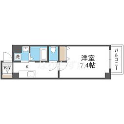 ヴィラペントハウス堺東 1Kの間取図画像