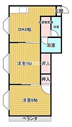 セイコービル 2DKの間取図画像