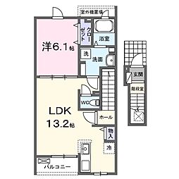 ラ・ヴィスタ京都北山 1LDKの間取図画像