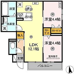 フィオーレIII 2LDKの間取図画像