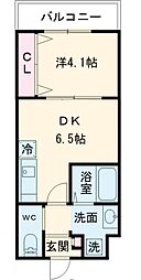 ダイバーシティ大久保中 1DKの間取図画像