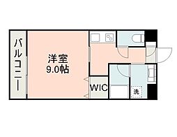 NEW ERA上南部 1Kの間取図画像