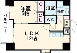 LANDTOWERK-1 1LDKの間取図画像