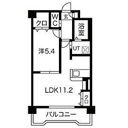翠城1 1LDKの間取図画像