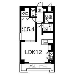 Pastoral 1LDKの間取図画像