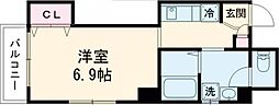セレスティア・カネガエ 1Kの間取図画像