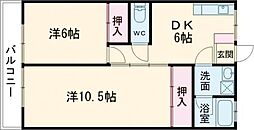 メゾンド・F 2DKの間取図画像