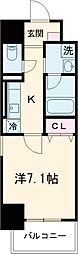 ファスティーナ本陣 1Kの間取図画像