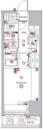 BRECIA日本橋蛎殻町 1Kの間取図画像