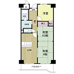 エルベ平野 3DKの間取図画像