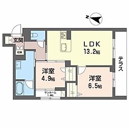 リオ・ルシオル(Rio Luciole) 2LDKの間取図画像