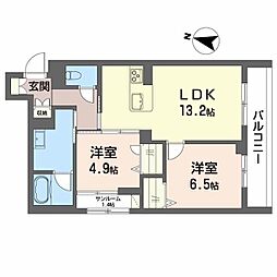 リオ・ルシオル(Rio Luciole) 2LDKの間取図画像