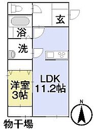 Beatrice 1LDKの間取図画像