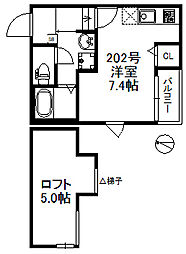 Nexus賀茂 ワンルームの間取図画像