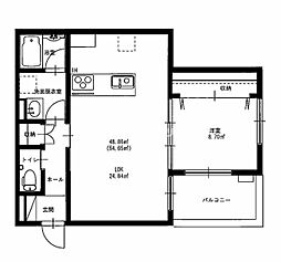 Culmine(コルミネ) 1LDKの間取図画像