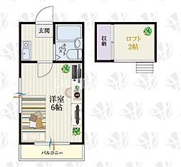 b'CASA坂戸6re-born 1Kの間取図画像