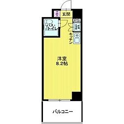 ライフステージ徳川 ワンルームの間取図画像