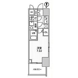 ラドゥセール本郷 1Kの間取図画像