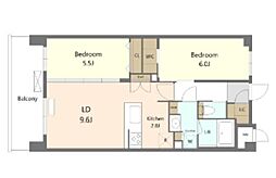S-RESIDENCE豊achieve 2LDKの間取図画像
