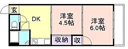 シャトーハイツ 2Kの間取図画像