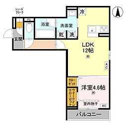 クラシスト背戸口 1LDKの間取図画像