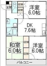 レジデンス東川口 3DKの間取図画像