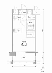 エンクレスト博多駅南BASE ワンルームの間取図画像