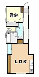 メゾン太陽 1LDKの間取図画像