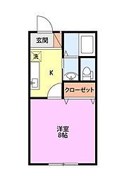 グレイス21 1Kの間取図画像