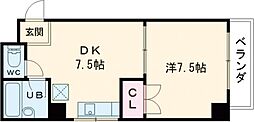 メゾン名城 1DKの間取図画像