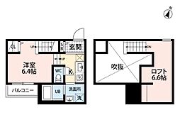 Affitto熊本駅前 ワンルームの間取図画像