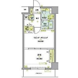 LIVCITY錦糸町弐番館 1LDKの間取図画像