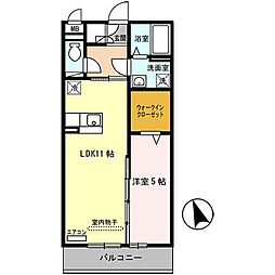 エトワール 1LDKの間取図画像