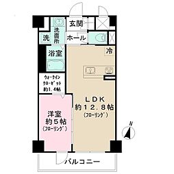 プロシンドビル 1LDKの間取図画像