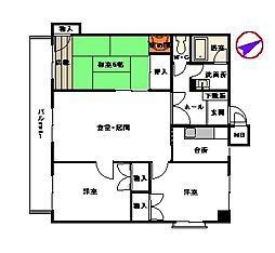 パティオ室見 3LDKの間取図画像